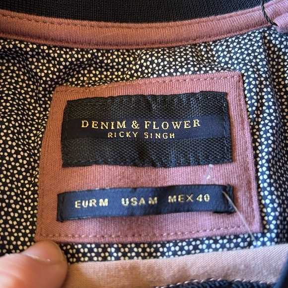 Denim & Flower 2-toned T-Shirt - Picture 2 of 4